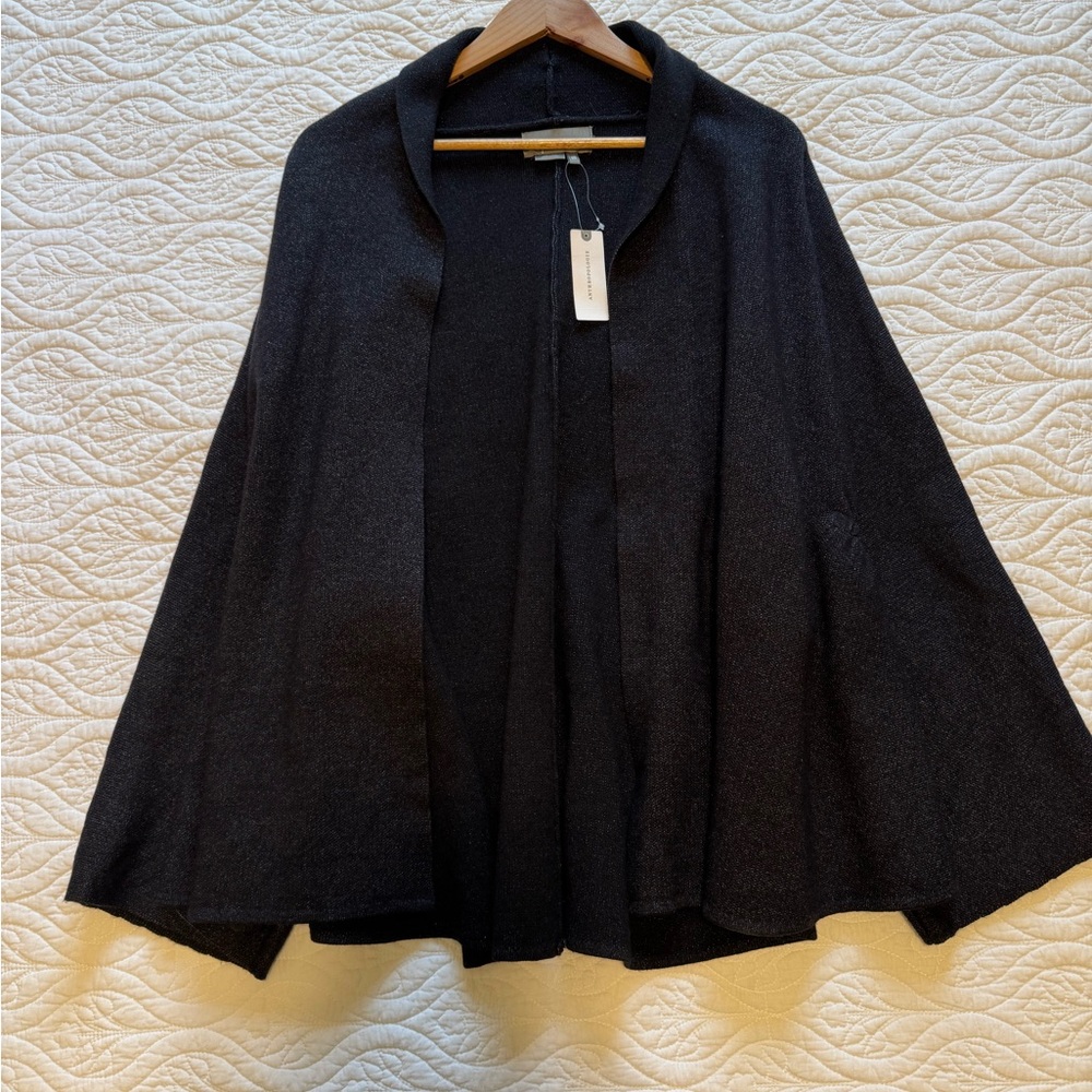 Anthropologie Black Casual Blazer Sweater
